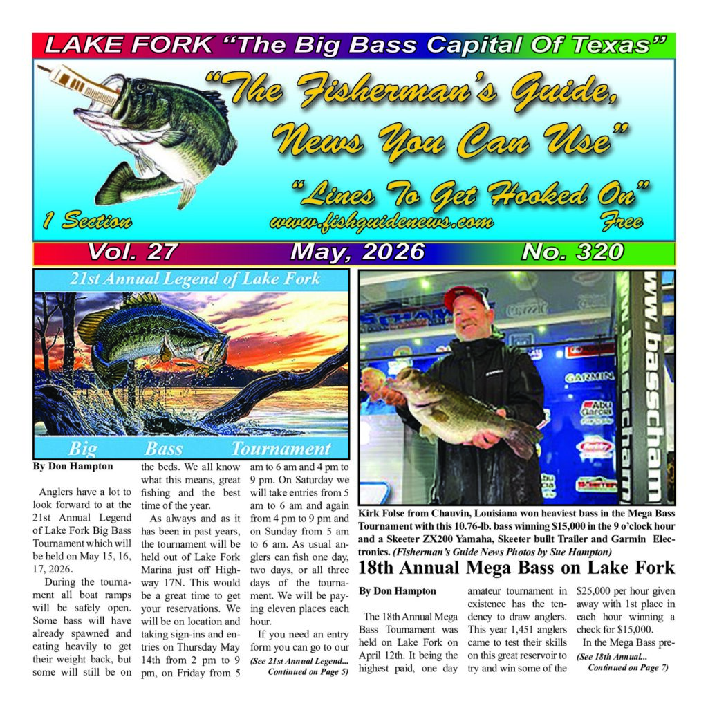 Fisherman's Guide News May cover